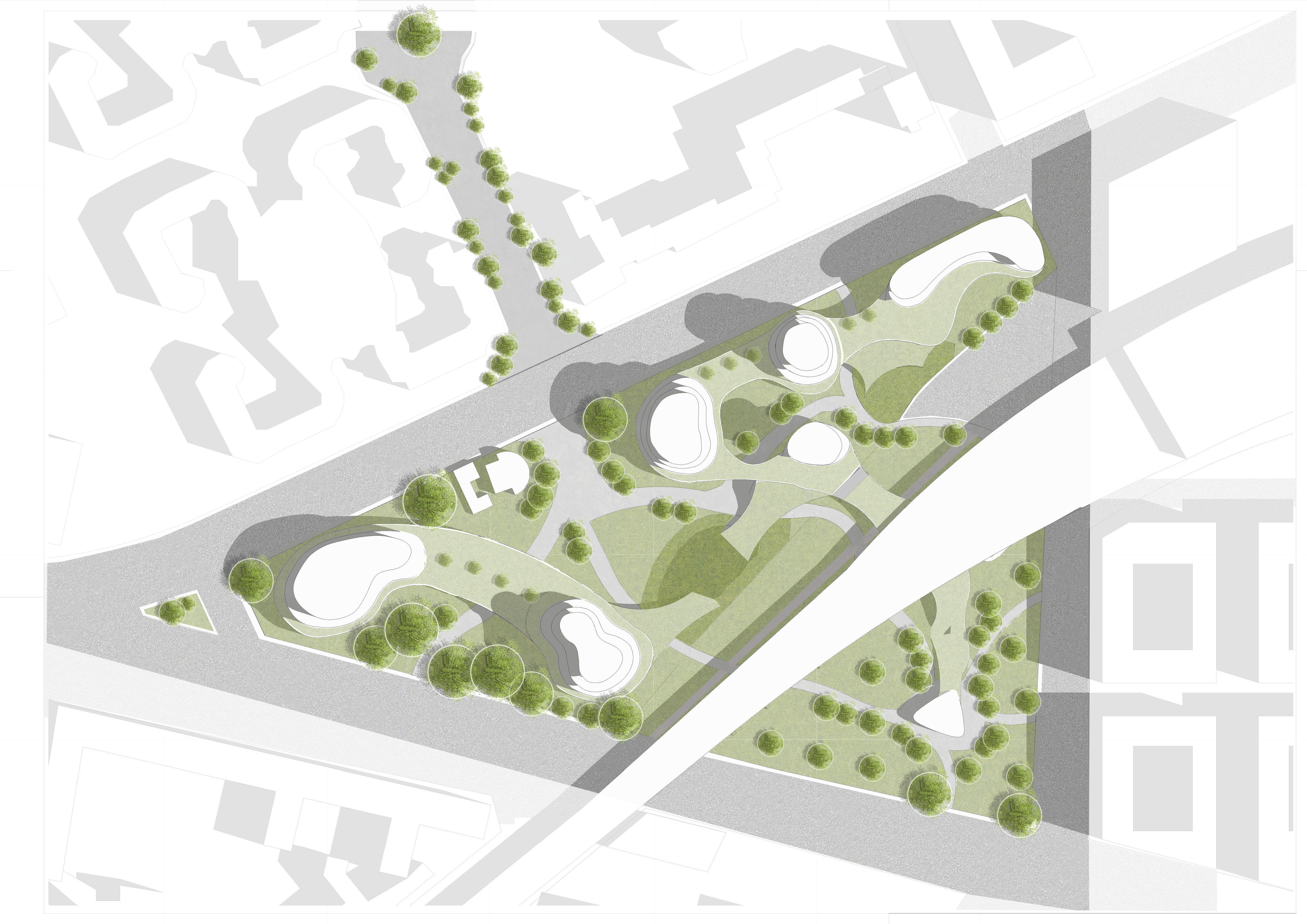 Lageplan genordet M 1:1000